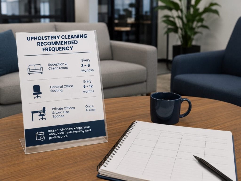 commercial upholstery cleaning schedule for office furniture