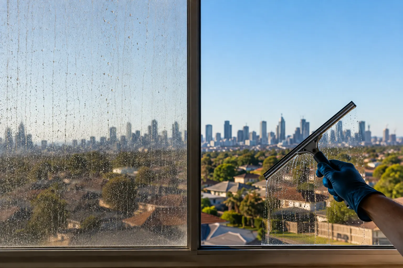 dirty windows causing glass damage in Melbourne